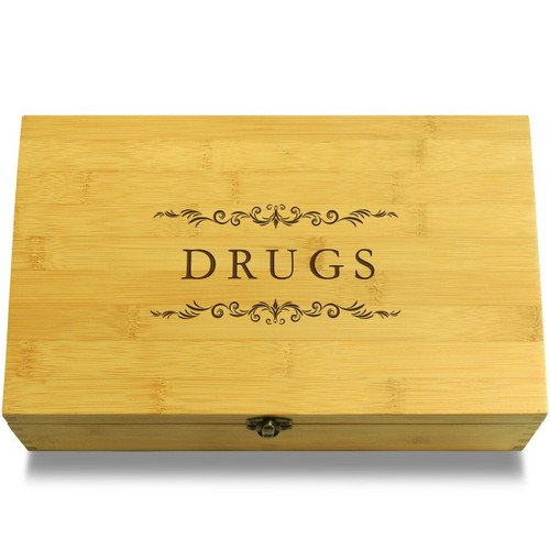Drugs Filigree Wood Chest Lid